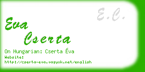 eva cserta business card